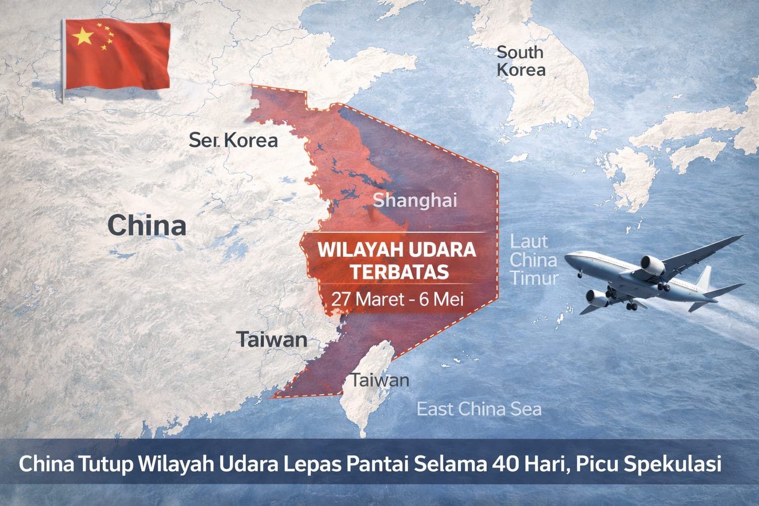 China Tutup Wilayah Udara 40 Hari: Apa yang Sebenarnya Terjadi?